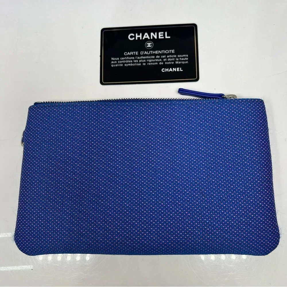 Chanel SS21 Electric Blue Neon Orange Medium Deauville Tote Bag